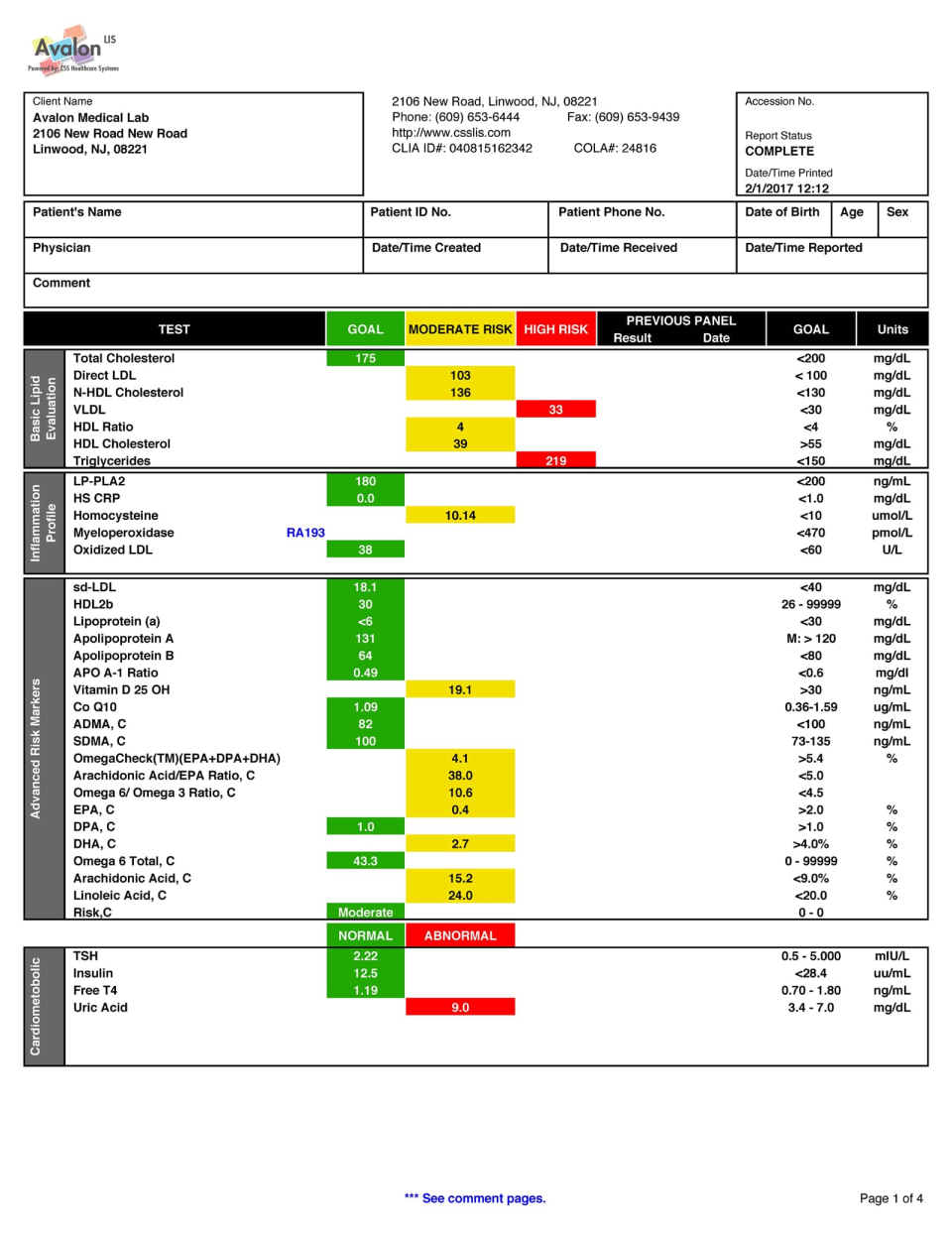 screenshot of Avalon Laboratory System